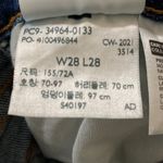 Levi's Levi’s Wedgie Straight busted knee raw hem short length ankle jeans size 28s Photo 9