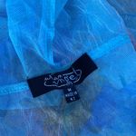 Urban Angel Blue Floral Hooded Swim CoverUp Button Down, Size Medium Photo 2