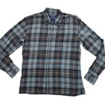 VTG Polo Ralph Lauren Sport Womens Shirt Medium Flannel Plaid L/S Outdoor Green Photo 0