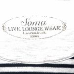 Soma  Women’s Black & White Striped Cascade Front Cardigan Sweater Size XS Photo 2