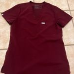 FIGS Womens  maroon Burgundy one pocket Scrub Top Photo 0