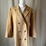 Marvin Richards Vintage 100% Camel Hair Double Breasted Coat Petite 14 Camel Photo 2