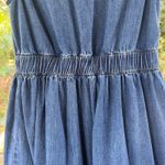 On 34th Women's Blue Denim Tiered Ruffled Midi Dress Size S Photo 8