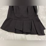 White House | Black Market Black Peplum Top with Beaded Collar Sz 10 Photo 4