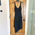 R & M Richards  Dress 12 Black Embroidered Beaded Asymmetric Whimsygoth Gatsby Photo 2