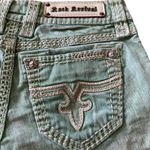 Rock Revival  Jacklyn VTG  Green Denim Shorts Y2K size 26 Photo 2