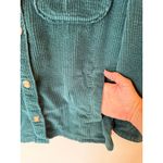 Aerie Ribbed Corduroy Jacket Long Sleeve Button Front Green Women's Size Medium Photo 5
