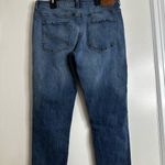 ZARA Jeans Size 8 Womens Skinny Mid Rise Dark Wash Blue Denim. Distressed. Photo 1