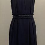 Badgley Mischka  Beaded Halter Dress sz 8 Ruffle Neck Cocktail Party Event Demure Photo 0