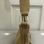 Y2K Suede Patchwork Flower Small Hobo Shoulder Bag Tan Cottagecore Boho READ Photo 4