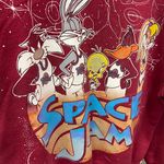 The Vintage Shop Vintage 1996 Space Jam Warner Bros Graphic Crewneck Sweatshirt Maroon Unisex Photo 1