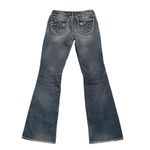 Silver Jeans Y2K Silver Size 28x31 Suki Surplus Bootcut Jeans Distressed Flap Pockets Western Photo 4