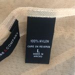 NY & comp. Shear mesh top with beaded work ivory low V Photo 5