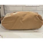 Vintage Nantucket Canvas Tote Bag Flowers Cream Tan Open Boston Hand Print Used Photo 7