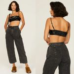 Rachel Comey  Black Mano Bra Top Vinyl Bandeau Cropped Chic Y2K Womens Size XS Photo 1