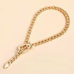 Stylish Chain Belt Casual Golden Plated Metal Waist Chain Adjustable‎ One Size Gold Photo 3
