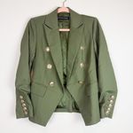 Boston Proper  Modern Double Breasted Blazer Military‎ Green Size 2 Photo 1