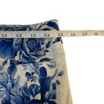 Maeve Anthropologie The Colette Wide Leg Cropped Pants Blue Floral Size 27 Photo 11