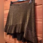 Michael Kors  Women's Skirt Size Small Ruffle Hem Gold Metallic NWT Photo 1