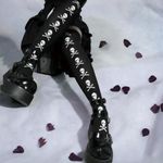Skull Print Thigh High Socks, Cosplay‎ Over The Knee Socks, Women
One Size Black Photo 1