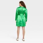 A New Day  green long sleeve belted mini dress Photo 2