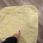 Diane Von Furstenberg  Women's‎ Luxe Lace Up Henna Diamonds Dress Yellow Size 6 Photo 4