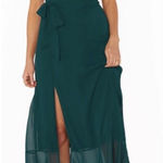 Show Me Your Mumu NWT  Claire Midi Bridesmaid Dress Emerald Green Size Large Photo 0