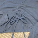 SheIn Adjustable front scrunch long sleeve crop top Photo 1