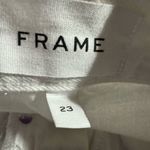 frame denim FRAME Rumpled Blanc Grind High Waist Cutoff White Denim Shorts Size 23 New Photo 4