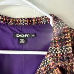 DKNY Donna Karan New York Tweed Blazer Jacket Size 14 Multicolor Career Wear Photo 2