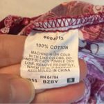 Peaches Floral Medical Scrub Top Women’s Small Mauve Pink Red Nurse Vet Cotton Photo 5