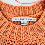 HYFVE  Anthropologie Apricot Cable Knit Sweater M Photo 2