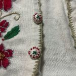 Reference Point VTG Christmas  poinsettia Sweater Vest Women's 2X White Photo 3