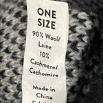 Nordstrom  Cashmere Wool Fair Isle Pom Beanie In Black Gray Combo Photo 3