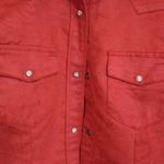 Wired Heart L Western Polished Cotton Laser Paisley Print Cowgirl Snap Shirt Red Size L Photo 6