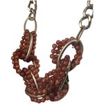 Lydell NYC Heavy Chunky Multilayered Carnelian Beaded Designer Necklace Orange Photo 1