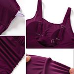 Maroon 2025 Swimsuit Tummy Control Retro Full Coverage Size 22W NWT #2214 Red Photo 3