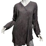 Flax 💙💖 Gray Linen Long Sleeve Tunic Photo 0