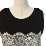 YA Los Angeles Dress Silk Blend Black Sheer w/ Lace Lining Med Sleeveless Photo 2
