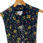 Robbie Bee Vintage 90s Blue Floral Little Flowers Script Maxi Dress cottagecore Photo 2