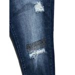 Juicy Couture  Jeans Stretch Studded Rhinestones Distressed Ripped Womens 6 Photo 2