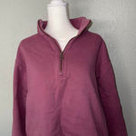 Girlfriend Collective NWOT  Tulipwood Half-Zip Sweatshirt Dusty Mauve Size Large Photo 0