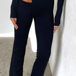 Outcast Women’s M Blaine Cutout Bondage Flare Pants Black Sexy Baddie Club NWT Size M Photo 0