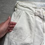 Lucky Brand Mid Rise Wide Leg Crop Cream Denim Pants Size 2/26 Photo 4