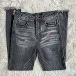 Risen  HIGH RISE FRAYED HEM ANKLE SKINNY Photo 2