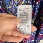 Roaman's Womens Paisley Button Front Top‎ Size 40W Colorful Vibrant Multicolor Blue Photo 6