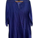Eileen Fisher  Blue Cotton Tunic Dress - Size M Photo 0