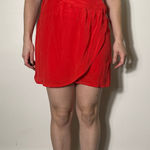 MM Couture  Red 100% Silk One Shoulder Mini Dress Size Medium NWT Photo 0