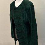 VTG Victor Costa Occasion Suede 100% Leather Blazer/Jacket Deep Green Photo 3