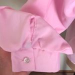 Vintage Lace Dainty Collar Pink Button Down Top Size M Photo 4